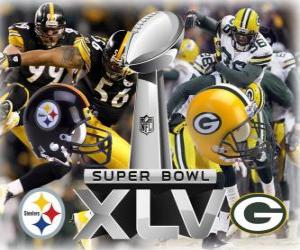yapboz Super Bowl XLV - Pittsburgh Steelers Green Bay Packers vs